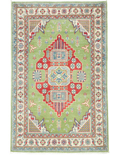 Rug Kazak Afghanistan sky blue red 97x152