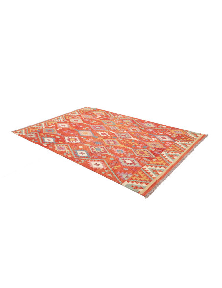 Rug Kilim Afghanistan 167x246 Red-orange Blue