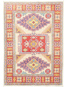 Rug Kazak Pakistan beige red 84x120
