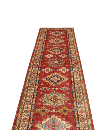 Tappeto Kazak Fine Pakistan 83x306 Rosso Terrac