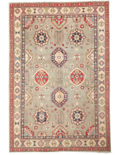 Rug Kazak Afghanistan maroon brown 201x297