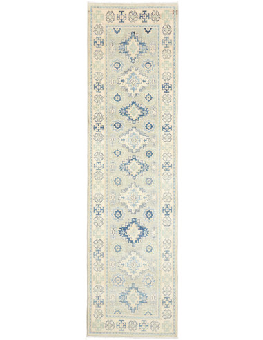 Rug Kazak Co 78x291 Blue And Light Beige