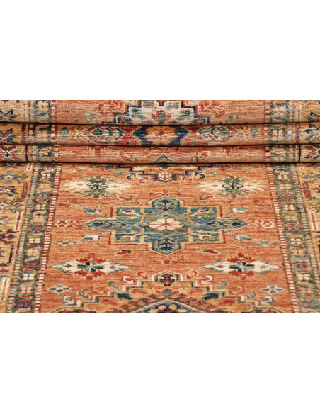 Rug Kazak Fine Pakistan 78x297 Terracotta Orang