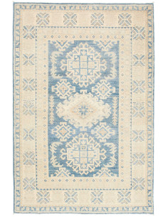 Tappeto Kazak Co Afgahnistan 121x184 Blu Crema