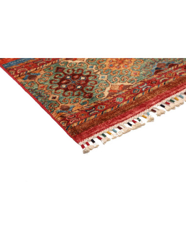 Rug Samarkand Pakistan 82x123 Red Blue