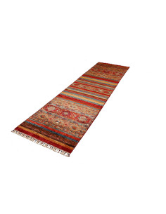 Tappeto Samarkand Pakistan 83x293 Rosso Blu 2