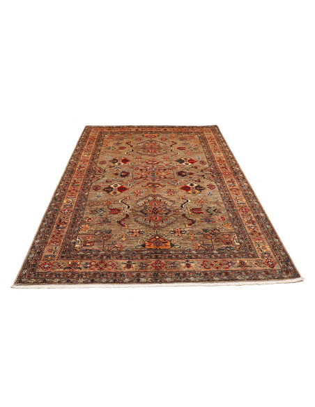 Tappeto Kazak Fine Pakistan 175x240 Beige Rosso