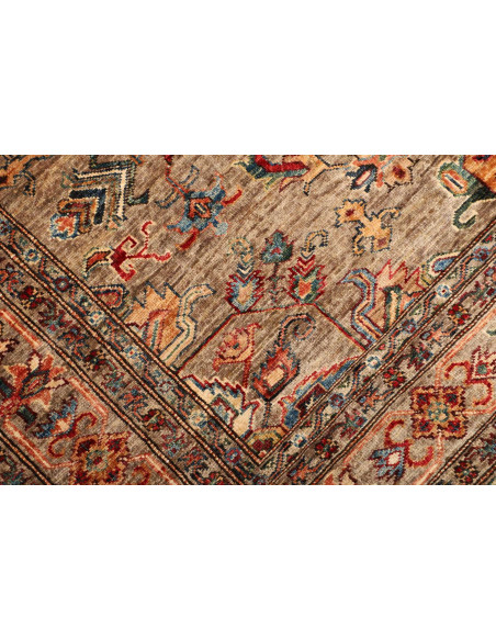Tappeto Kazak Fine Pakistan 175x240 Beige Rosso