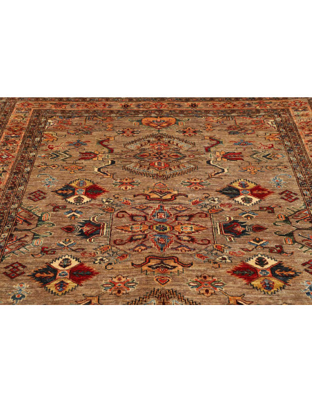 Tappeto Kazak Fine Pakistan 175x240 Beige Rosso