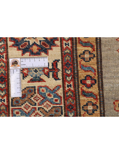 Rug Kazak Fine Pakistan 125x187 Ivory Blue