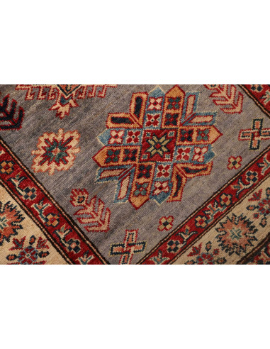 Rug Kazak Fine Pakistan 82x313 Grey-blue Red