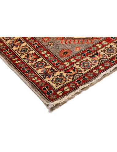 Rug Kazak Fine Pakistan 85x423 Grey-beige Red