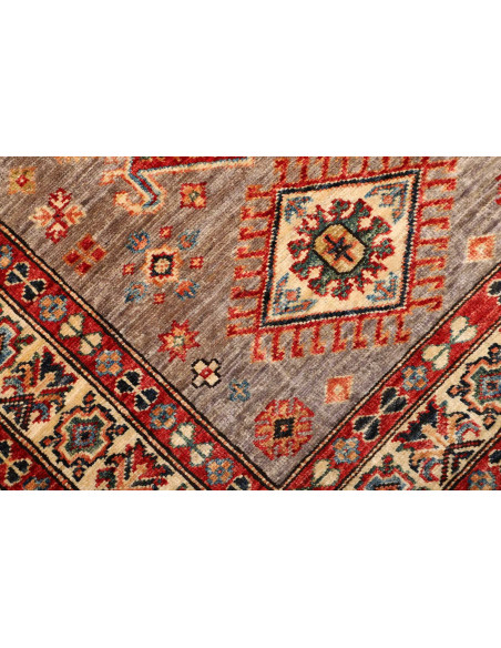 Tappeto Kazak Fine Pakistan 85x423 Grigio-beige