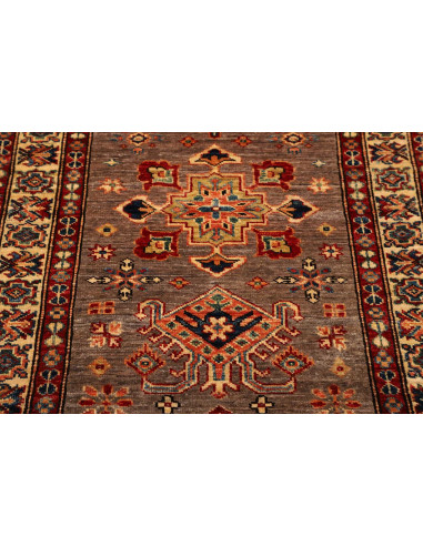 Rug Kazak Fine Pakistan 85x423 Grey-beige Red