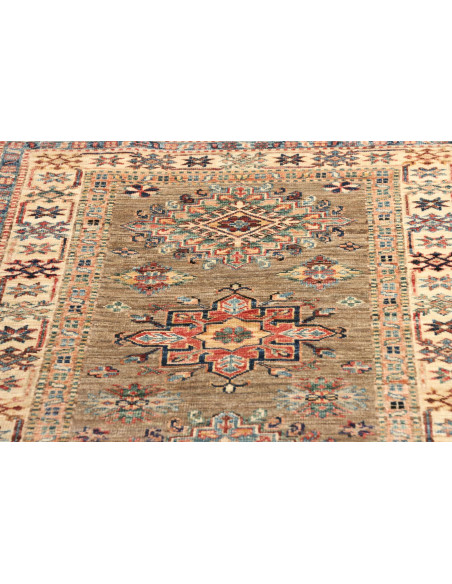 Tappeto Kazak Fine Pakistan 82x235 Marrone Terr