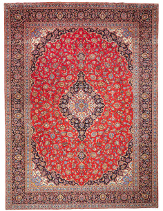 Rug Ardakan Persia maroon beige 300x396