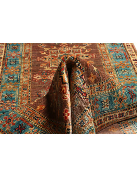 Tappeto Kazak Fine Pakistan 82x298 Marrone Terr