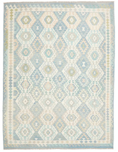 Rug Killim 260x340 Sky Blue Cream