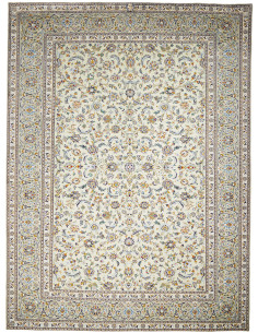 Tappeto Kashan Persia bianco grigio 298x404