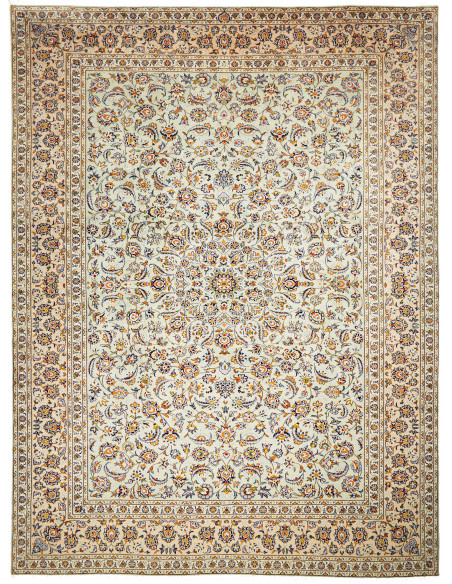 Tappeto Kashan Persia bianco marrone 305x407