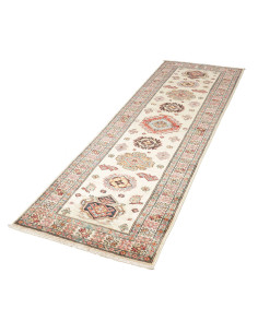 Tappeto Kazak Fine Pakistan 80x242 Avorio Rosso 2