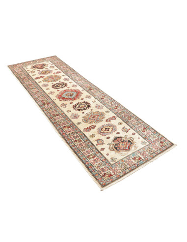 Rug Kazak Fine Pakistan 80x242 Ivory Red