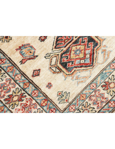 Rug Kazak Fine Pakistan 80x242 Ivory Red