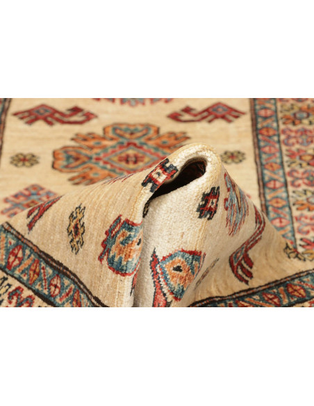Tappeto Kazak Fine Pakistan 80x242 Avorio Rosso