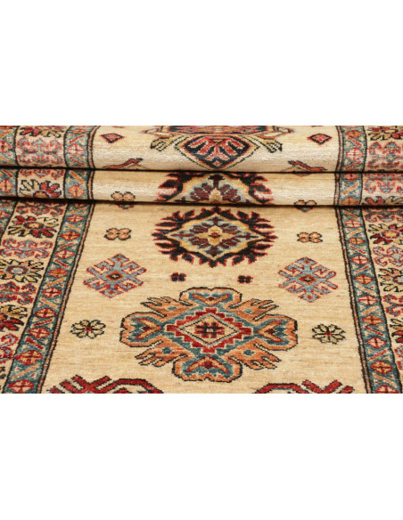 Tappeto Kazak Fine Pakistan 80x242 Avorio Rosso