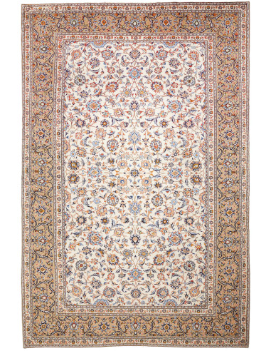 Tappeto Kashan Persia beige grigio 244x370
