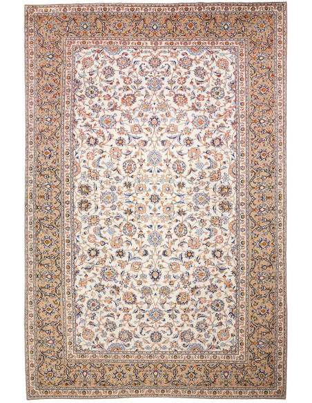 Tappeto Kashan Persia beige grigio 244x370