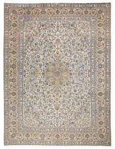Tappeto Kashan Persia bianco verde 297x393
