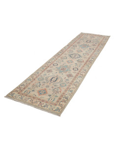 Tappeto Kazak Afghanistan 83x292 Beige Azzurro 2