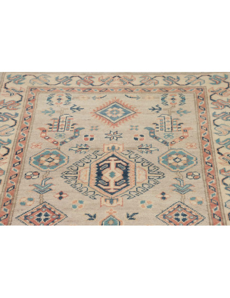Tappeto Kazak Afghanistan 83x292 Beige Azzurro