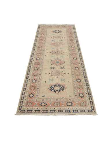 Rug Kazak Afghanistan 84x245 Muted Beige Navy B