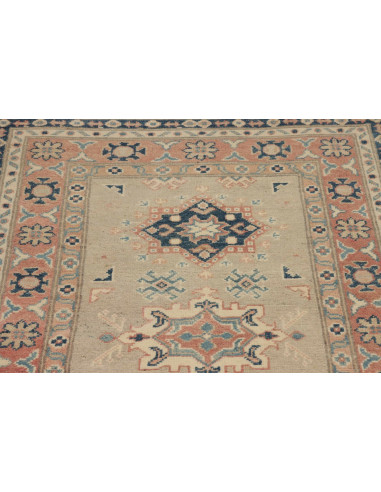 Rug Kazak Afghanistan 84x245 Muted Beige Navy B