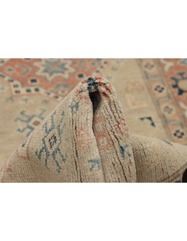 Rug Kazak Afghanistan 84x245 Muted Beige Navy B