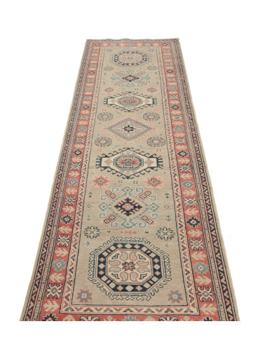 Rug Kazak Afghanistan 83x300 Beige Blue