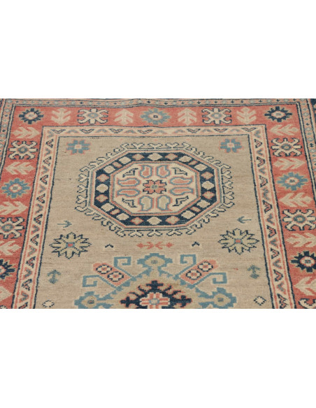 Tappeto Kazak Afghanistan 83x300 Beige Blu