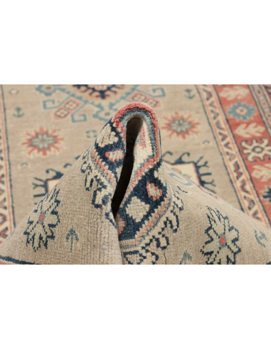 Tappeto Kazak Afghanistan 83x300 Beige Blu