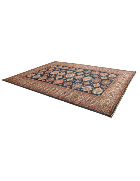 Rug Kazak Fine Pakistan 281x371 Navy Blue Beige