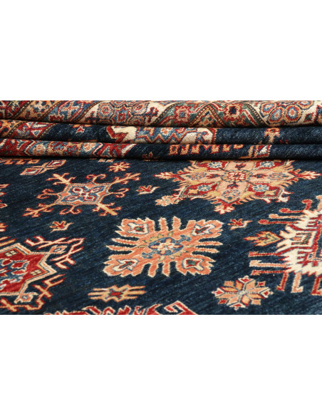 Rug Kazak Fine Pakistan 281x371 Navy Blue Beige