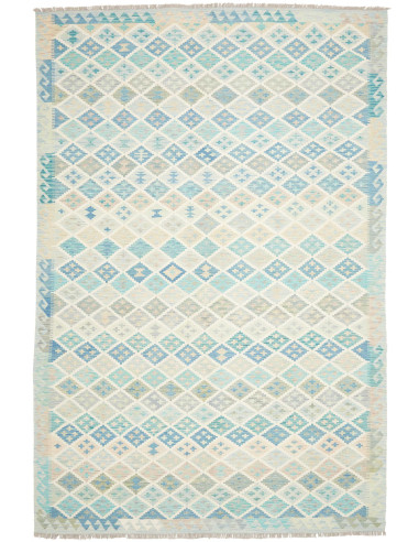 Rug Killim 202x300 Light Blue Turquoise And Neu