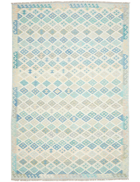 Rug Killim 202x300 Light Blue Turquoise And Neu