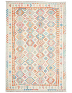 Rug Kilim Afghanistan 199x298 Cream Sky Blue