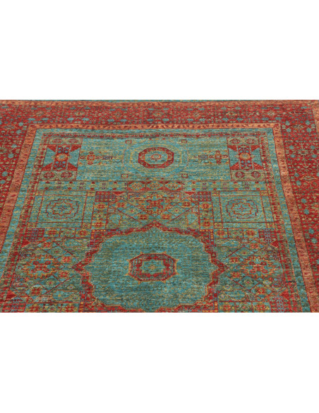 Rug Mamlouk Pakistan 124x182 Turquoise Terracot