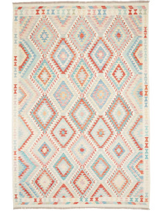 Rug Kilim Afghanistan 204x303 Off-white Sky Blu