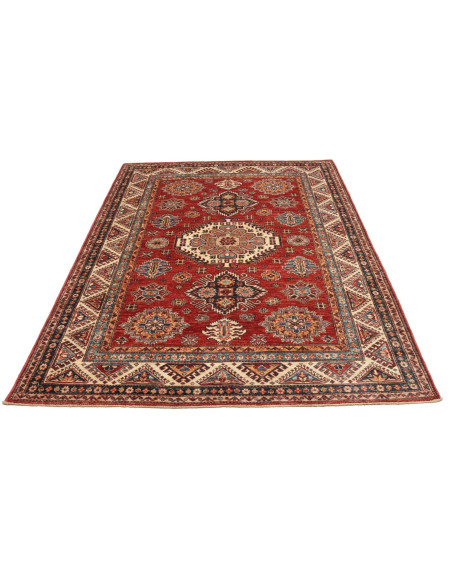 Rug Kazak Fine Pakistan 168x222 Red Cream