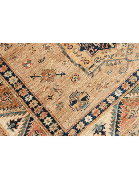 Tappeto Kazak Fine Pakistan 168x238 Beige Blu