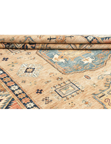 Tappeto Kazak Fine Pakistan 168x238 Beige Blu